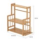 image 5 of Living and Home 3-Tier Freestanding Bamboo Spice Rack Storage Organizer with Knife Holder for Kitchen