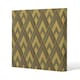 image 1 of Black & Gold Striped Triangles (Canvas Print) 77 x 77 x 4cm
