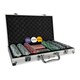 image 1 of Oypla Poker Set - 300 Piece Texas Hold Em Complete With Chips, Cards, Dice, And Casino Style Case