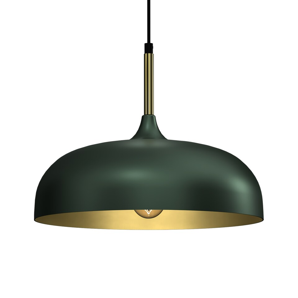 image 1 of Milagro Pendant Lamp Lincoln Green/Gold 1XE27 35cm