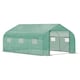 image 1 of Outsunny 4.5 x 3 x 2m Outdoor Tunnel Greenhouse w Roll Up Door 6 Windows Green