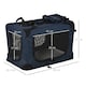 image 4 of PawHut Folding Pet Carrier Bag House W/ Cushion Storage, Dark Blue 60x41.5x41cm