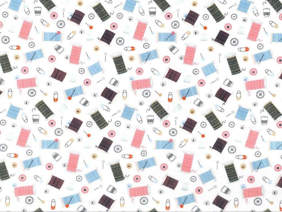Rose and Hubble White 100% Cotton Poplin Dressmaking Fabric, 112.5cm / 44" Wide - per metre