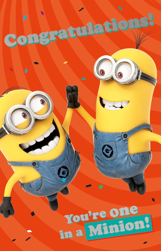 image 1 of Despicable Me Minions 'Congratulations' Card