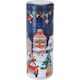 image 1 of Christmas Metal Storage Mini Tins Set Nesting Stacking Containers Festive Design | Multi | Blue