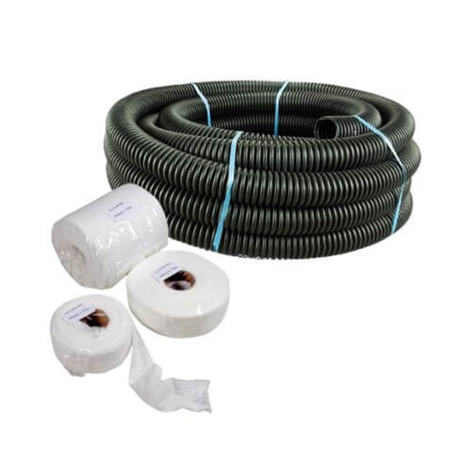 PBSL Group Perforated Land Drain and Filter Sleeve Kit - 60mm O.D. x 50m