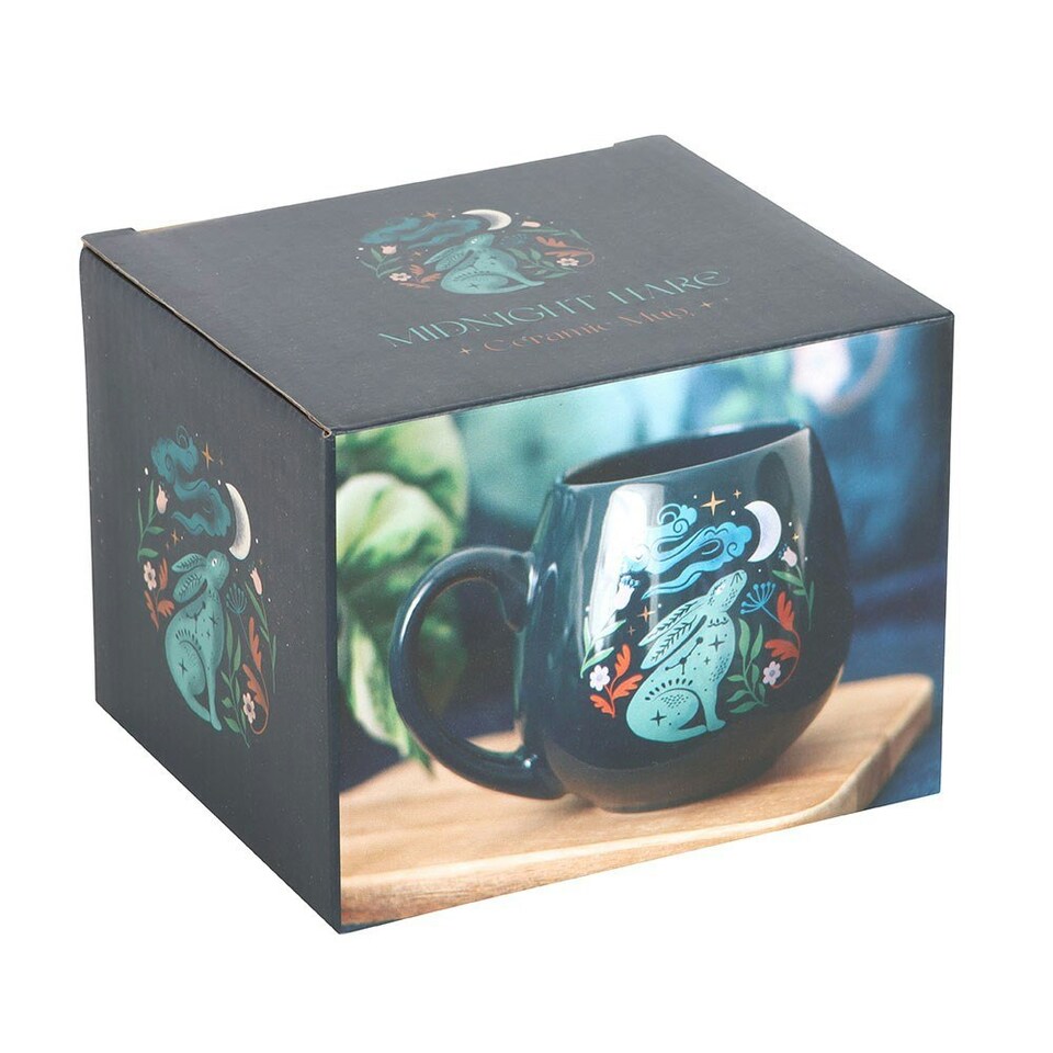 image 1 of Ceramic Midnight Hare Rounded Mug