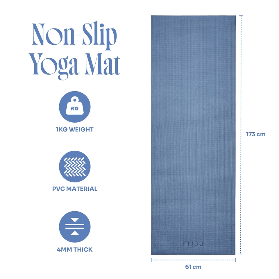 image 1 of Myga Entry Level Yoga Mat - Navy Peony