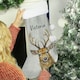 image 2 of Personalised Stag Silver Grey Stocking