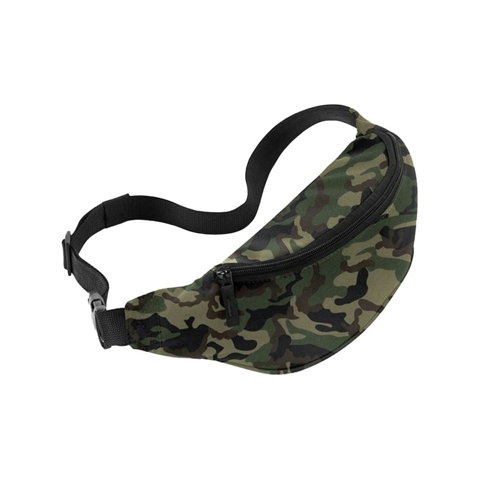 image 1 of Bagbase Camouflage Waist Bag - Jungle Camo - One Size | Green