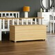 image 2 of Vida Designs Leon Storage Ottoman Bedroom Hallway Chest Bench, Pine N/A | Pine