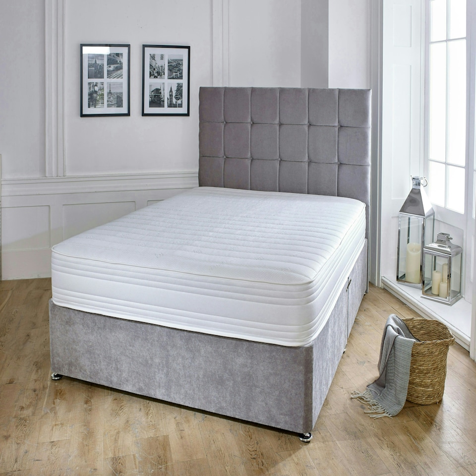image 1 of Straight Line Hybrid Mattress - Memory Foam & Spring Support White | Single