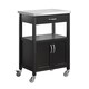 image 1 of SoBuy FKW22-SCH,Stainless Steel Top Kitchen Trolley Microwave Stand on Wheels
