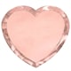 image 1 of Rose Gold Heart Shape Foil Paper Plates 21cm - Pack of 6