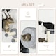 image 4 of PawHut 4PCs Wall Mounted Cat Tree, Cat Wall Furniture with Platforms, Steps, Scratching Post, Perch, Kitty House for Indoor Kittens - Grey
