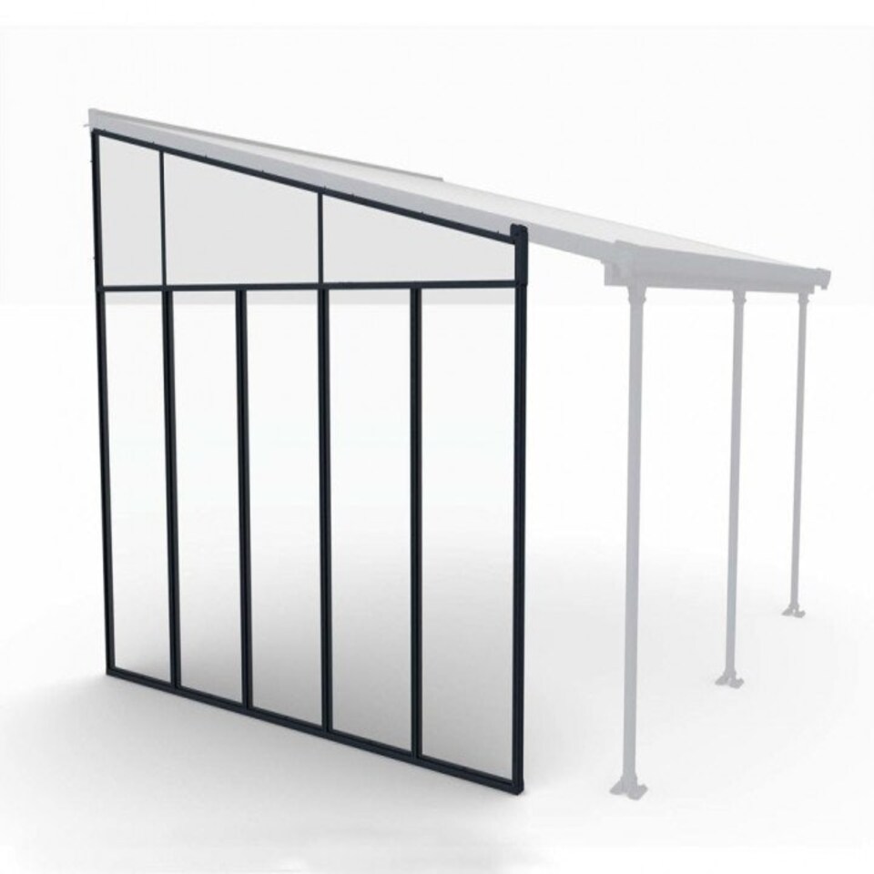 image 1 of Patio Cover 4 Series Sidewall - Acrylic - L319 x W6.7 x H305 cm - Grey Grey