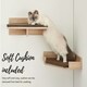image 5 of NOVECRAFTO Corner Wall-Mounted Cat Bed – Sonoma Oak Beige – Brown Cushion – 35cm Wide – Space-Saving Shelf Holds up to 30kg for Cats