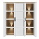 image 4 of Bohol Large Display Cabinet inc. 4x LED Lights in Riviera Oak/White