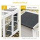 image 6 of PawHut 2 in 1 Rabbit Hutch, Guinea Pig Hutch Outdoor w/ Run & Tray, Grey