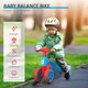 image 2 of HOMCOM Baby Balance Bike Toddler Safe Training 4 Wheels Storage Bin Muti-Color