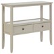 image 2 of Interiors by Premier Console Table for Hallway, Pine Wood Hallway Table for Home Décor, Wood Table with 2 Drawers for Office Green