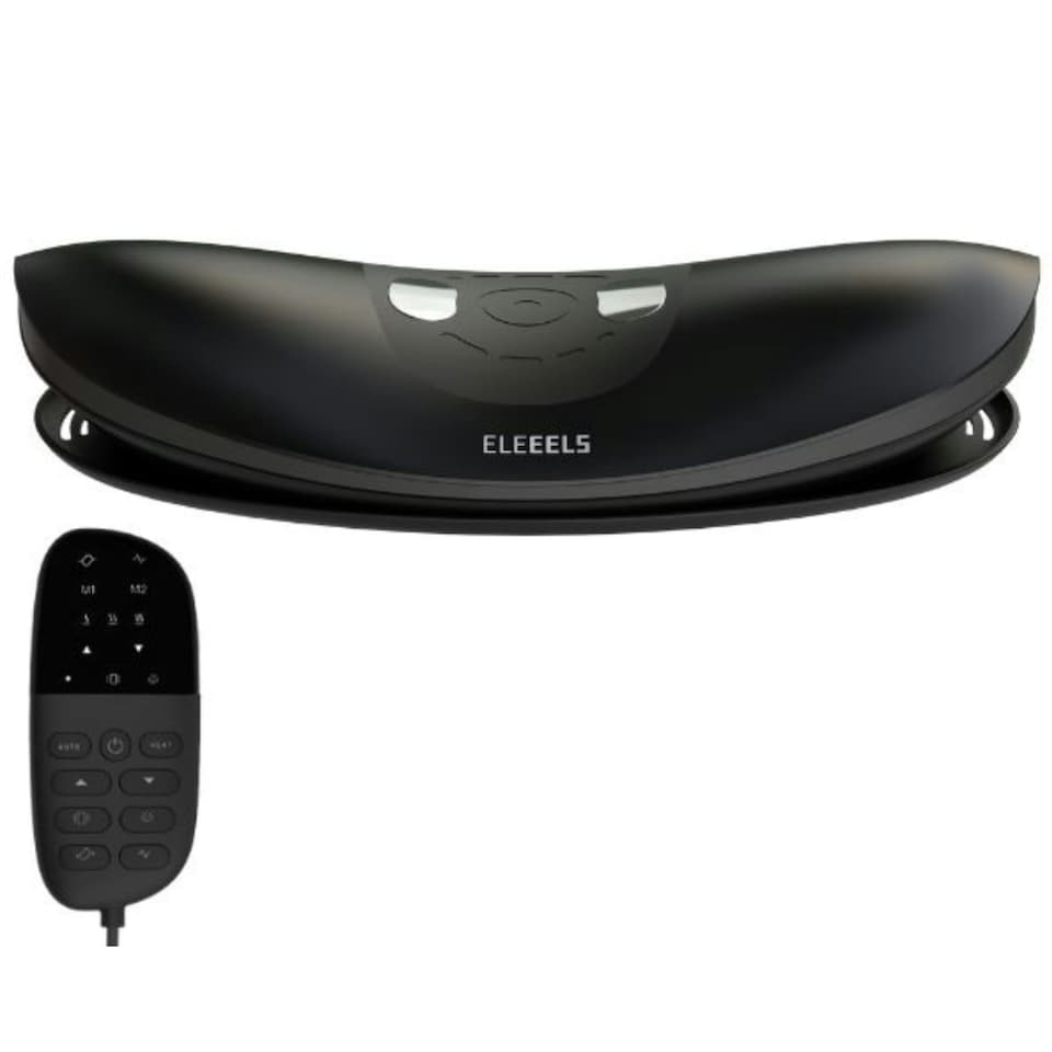 image 1 of Eleeels R4 Lumbar Traction Device for Back Pain Relief with Vibration Massage and Light Therapy Black | One Size