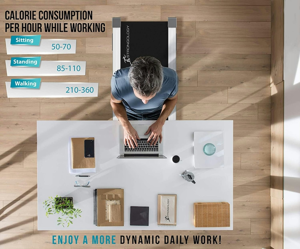 image 1 of Strongology MOTIONIC WHITE Home and Office Ultra Quiet Adjustable Speed 1-8km/h Slimline 2.5HP Bluetooth Treadmill with LED Display - Fully Assembled