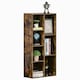 image 6 of HOMCOM Bookcase Modern Bookshelf Cabinet for Home Office Rustic Brown