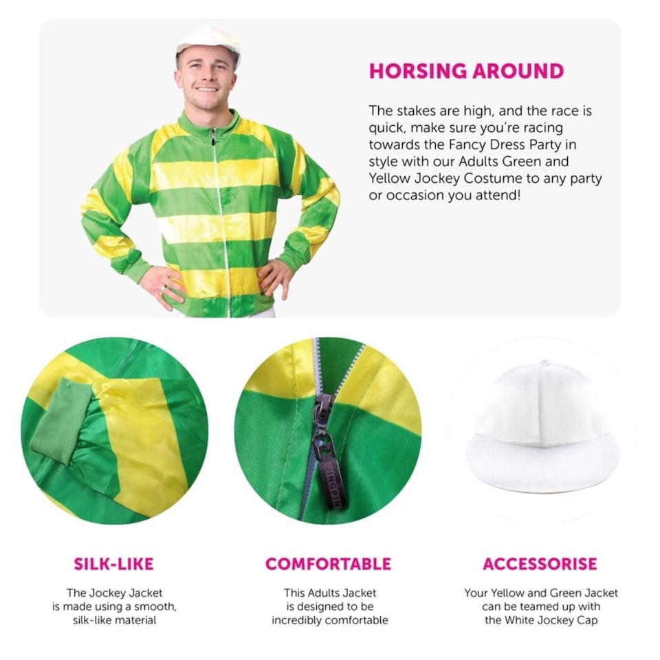 image 1 of Green and Yellow Jockey Set Green | L