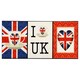 image 1 of I Love UK Wall Art
