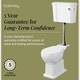 image 4 of Kinston Traditional Mid Level Toilet Pan, Cistern, Ceramic Handle & Soft Close Seat - White - Balterley