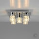 image 1 of ValueLights Modern Chrome Ice Cube 5 Way Flush Ceiling Spotlight