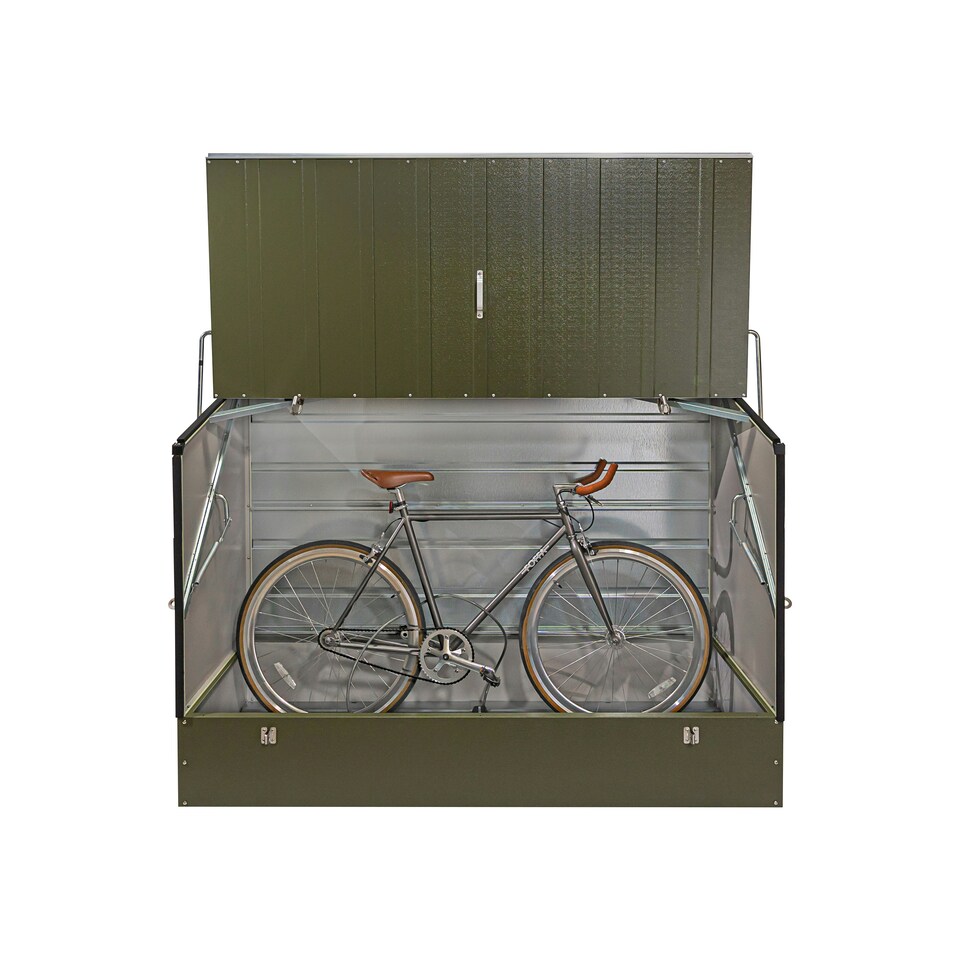 image 1 of Trimetals ProtectaCycle Secure Bike Store (Police Approved Fits) up to 3 Adult Bikes Green