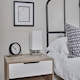 image 2 of ValueLights Pair Yuko Square Chrome Touch Table Lamps & Bulbs | Silver