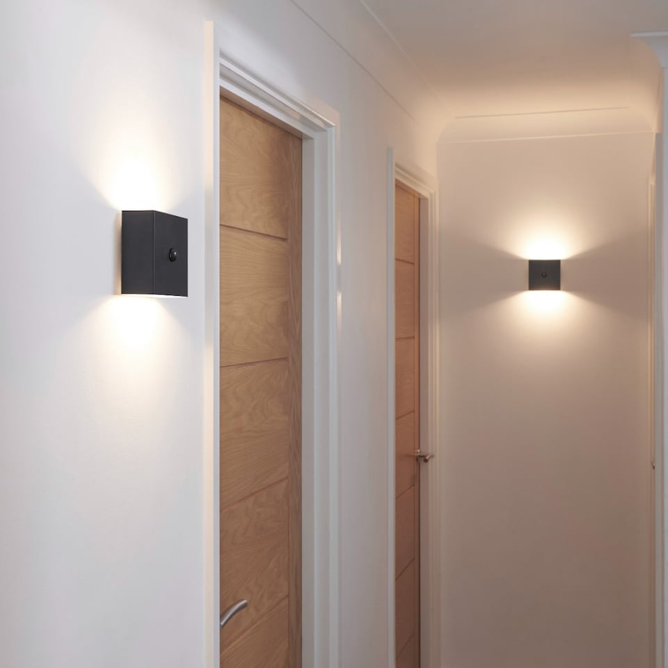image 1 of Auraglow Rechargeable Motion Sensor Wall Light - EMBER | Black