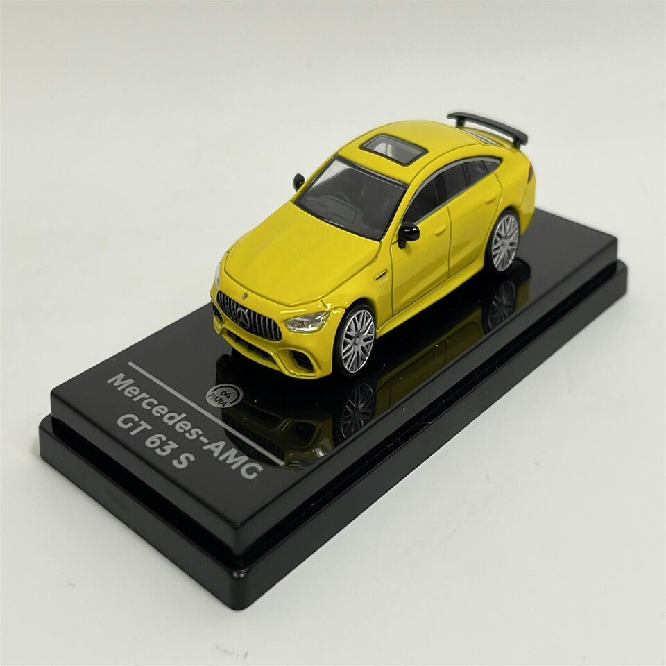 image 1 of 2018 Mercedes AMG GT 63S Yellow RHD 1:64 Scale Paragon 65285
