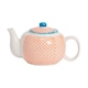 image 1 of Nicola Spring Hand-Printed Teapot - 820ml - Orange