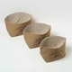 image 2 of Homescapes Set of 3 Jute Storage Baskets Cream