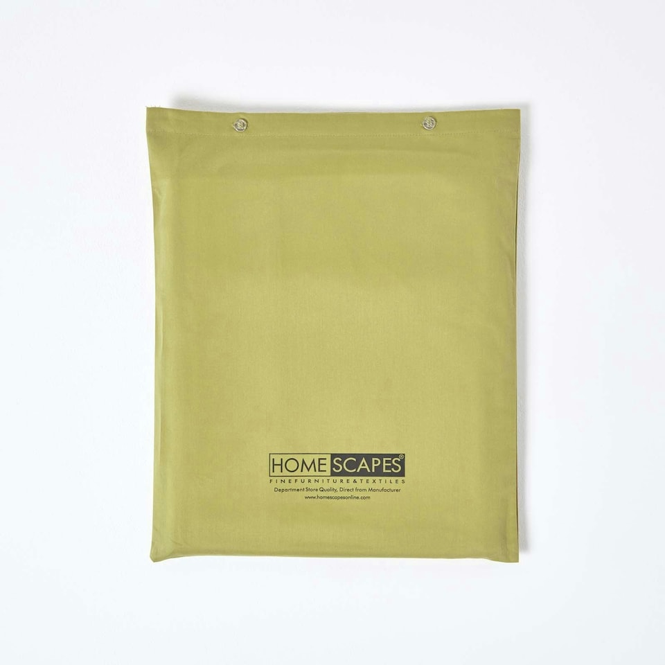 image 1 of Homescapes Olive Green Egyptian Cotton Flat Sheet 1000 Thread Count, King Green | King