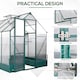 image 5 of Outsunny Walk-in Greenhouse Garden Polycarbonate Aluminium w Smart Window 6x6ft