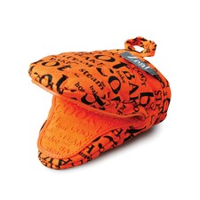 Silicone Hot Grab Mini Oven Mitt, Hot Print Orange