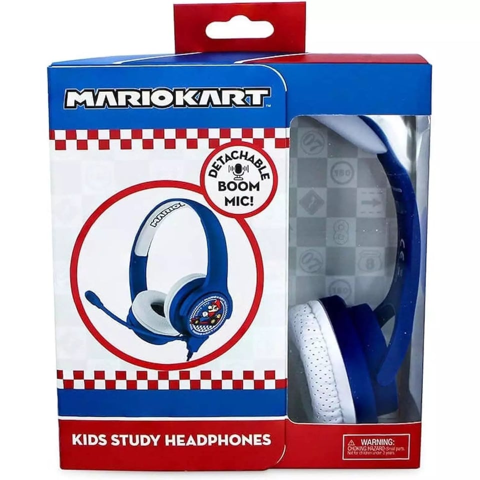 image 1 of Mario Kart Kid's Wireless Headphones with Microphone | Blue