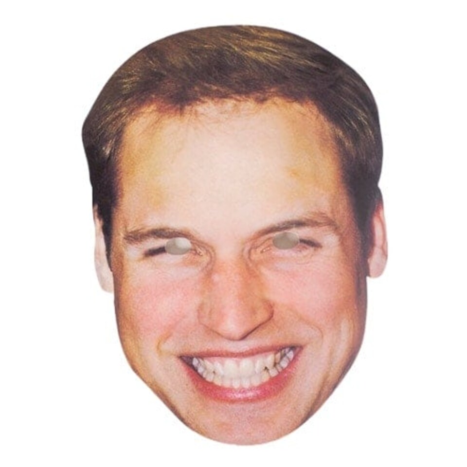 Prince William Economy Cardboard Face Masks - Pack of 25