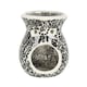 image 1 of Something Different Crackle Effect Oil Burner - Gunmetal Grey - 11cm x 8.5cm x 8.5cm