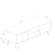image 7 of Core Products Augusta Driftwood 2 Door Wide Screen TV Unit H57.0cm x W114.5cm x D39.5cm Cream