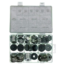240pc Large Penny Repair Washers Circle Round Carbon Steel Nuts Screws Bolts