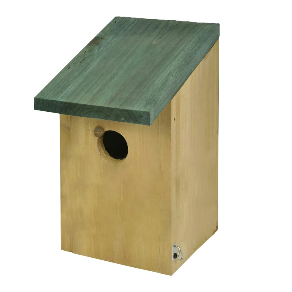 Ambassador Wild Birds Nesting Box - Green/Beige - 12.5 x 23 x 16.5cm