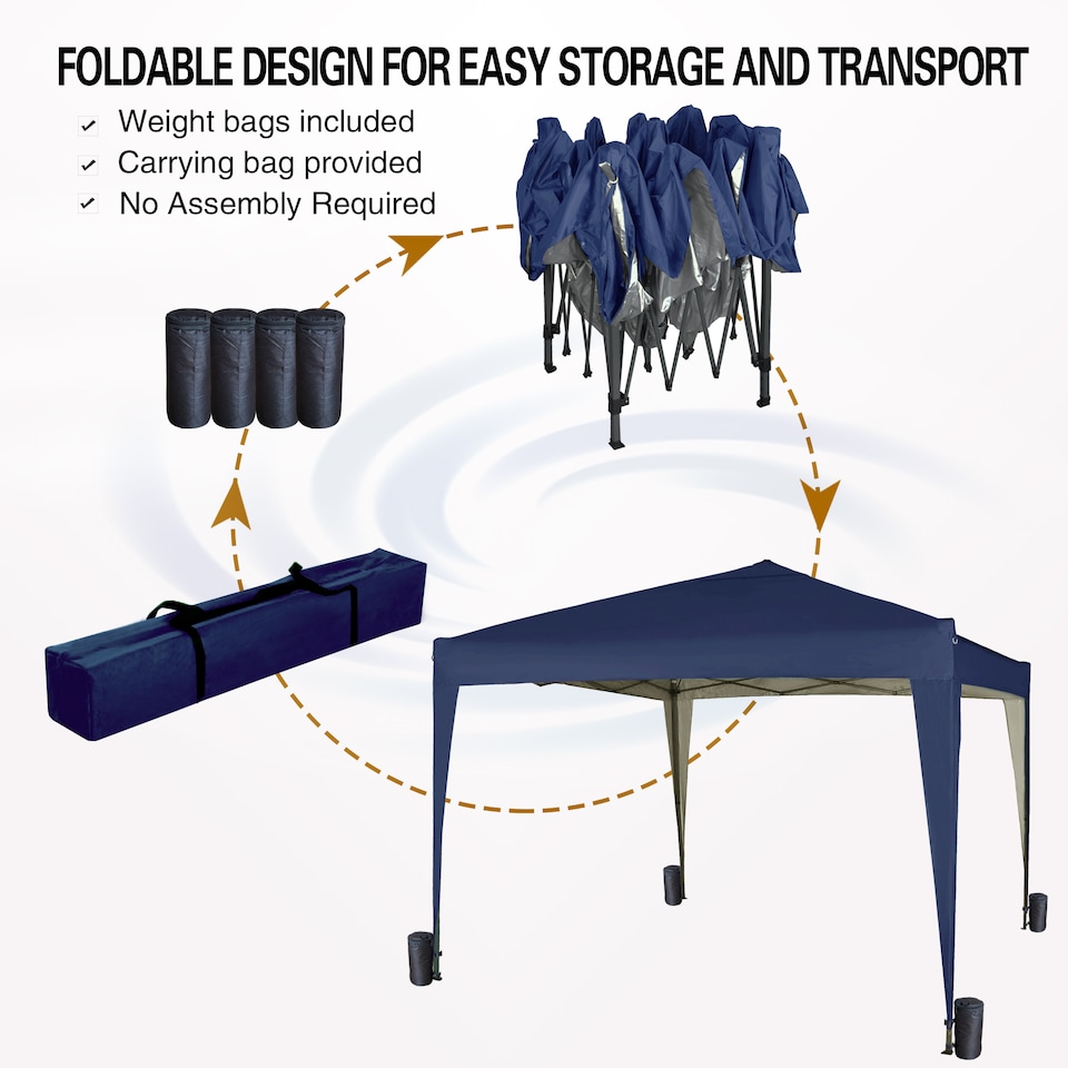image 1 of MCC Direct 2X2 Pop up Blue Gazebo | Brown | Blue