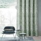 image 6 of Keswick Floral Pencil Pleat Curtains - Green - 117cm x 229cm