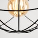 image 2 of ValueLights Rutherford Black Ceiling Pendant Light Shade & Bulb | Black